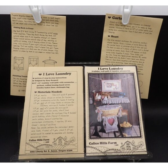 I Love Laundry Washday Wall Quilt & Laundry Accessories Pattern By Calico Hills - Picture 2 of 2